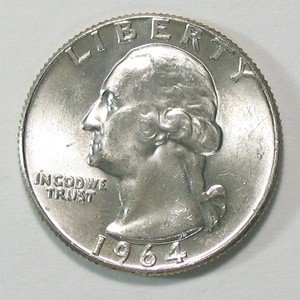 Amazon.com: Genuine 1964-D Silver Washington Quarter